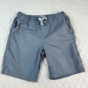Devil-Dog Gray Twill Shorts Mens Small Casual Drawstring Elastic Waist Cargo